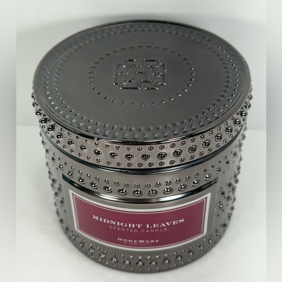NEW - HomeWorx by Harry Slatkin Midnight Leaves 4-Wick Candle - Picture 3 of 5